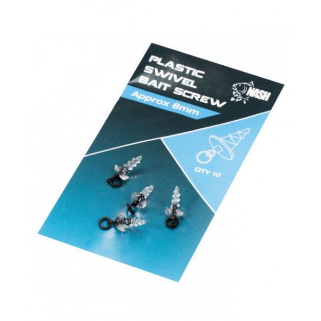 Nash Plastic Swivel Bait Screws 8mm