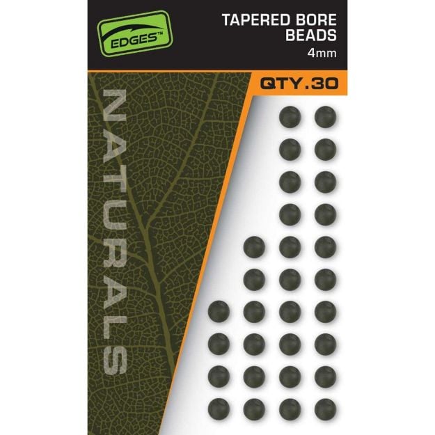 FOX EDGES NATURALS TAPERED BORE BEADS 4MM