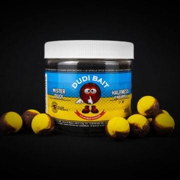 DUDI Hookbait Mister Dudi Halfness Pineapple 100g boile za ribolov šarana