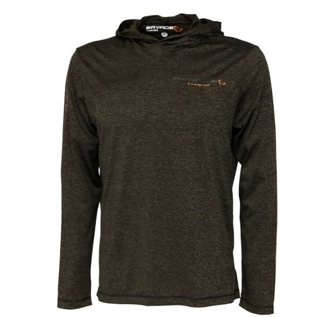 SAVAGE GEAR Fighter Stretch Hoodie Burnt Olive Melange