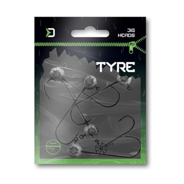 Delphin TYRE jig glava s Grub Keeper držačem silikonca