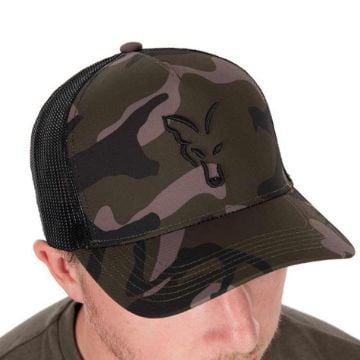 Fox Black Camo Trucker Kapa