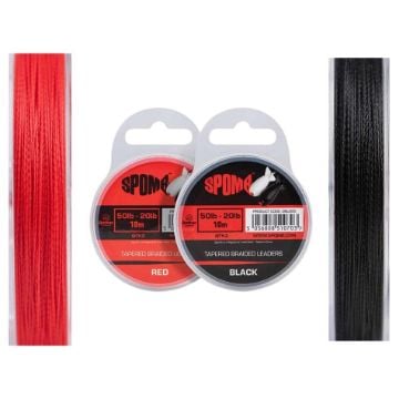 SPOMB Tapered Braided Leaders Black Red konusni shockleader za šaranski ribolov 