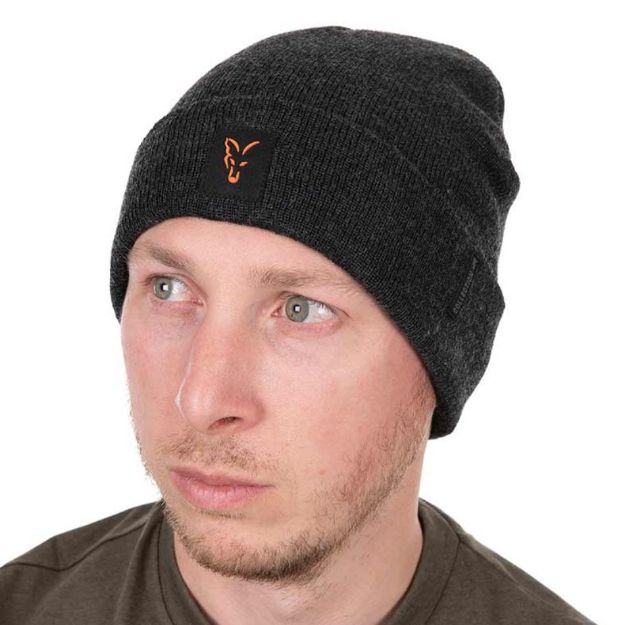 Fox Beanie Kapa Black Orange zimska kapa za ribolov
