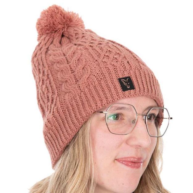 Fox Ladies Knitted Bobble Kapa zimska za ribolvo za žene