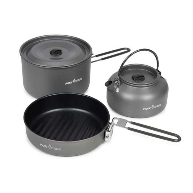 Fox Cookware 3 Piece Set Za Kuhanje za kampiranje ili ribolov