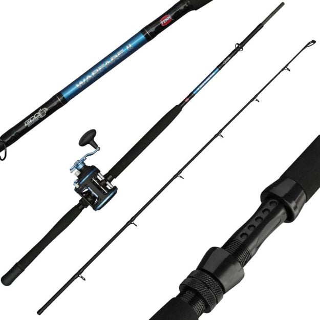 PENN Warfare II Level Wind Boat Combo 30 LW LH 2.10m 20-30lb set štap i rola za morski ribolov iz broda