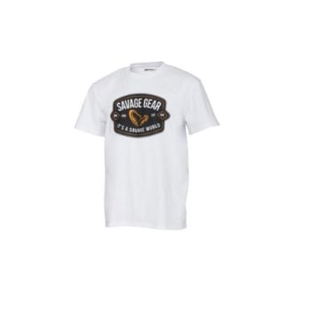 Savage Gear Badge Logo Majice White