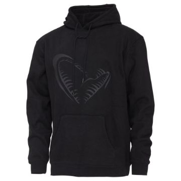 Savage Gear Jaw Hoodie Black  majice sa kapuljačom crne za ribolov