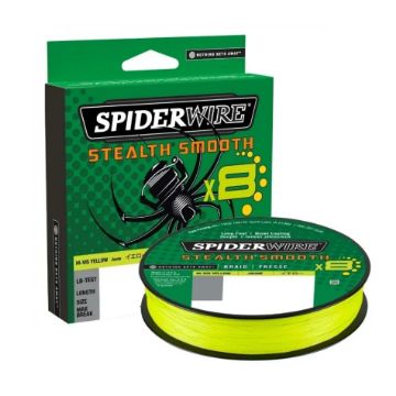 SpiderWire Stealth Smooth 8 hi Vis Yellow 150m špaga za ribolov blinkanje spin 