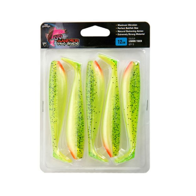 Fox Rage Zander Pro 10 cm Lemon Tiger set 5 silikonaca za ribolov smuđa i grgeča