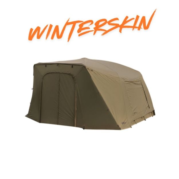 Avid EXO 2 Winterskin prekrivka postavljena na ribolovni bivvy s dvoslojnom izolacijom i zaštitom od kiše 20.000 mm