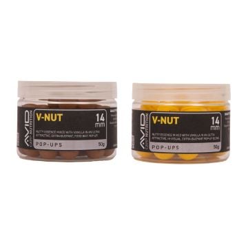 Avid V-Nut Pop Up boile 14mm smeđe i žute plutajuće mamce za šaranski ribolov