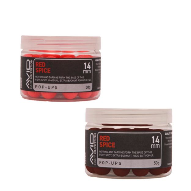 Avid Red Spice pop up boile 14mm crvene i smeđe plutajući mamac za šaranski ribolov