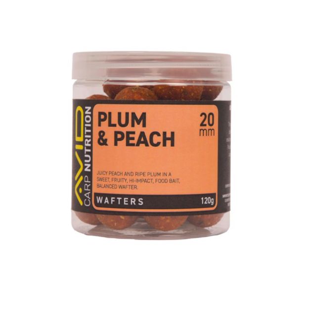 Avid Plum Peach wafteri za ribolov šarana i amura 15mm i 20mm s aromom šljive i breskve