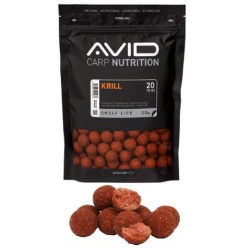 Avid Krill boile 15mm i 20mm proteinska primama s krillom za ribolov šarana i amura