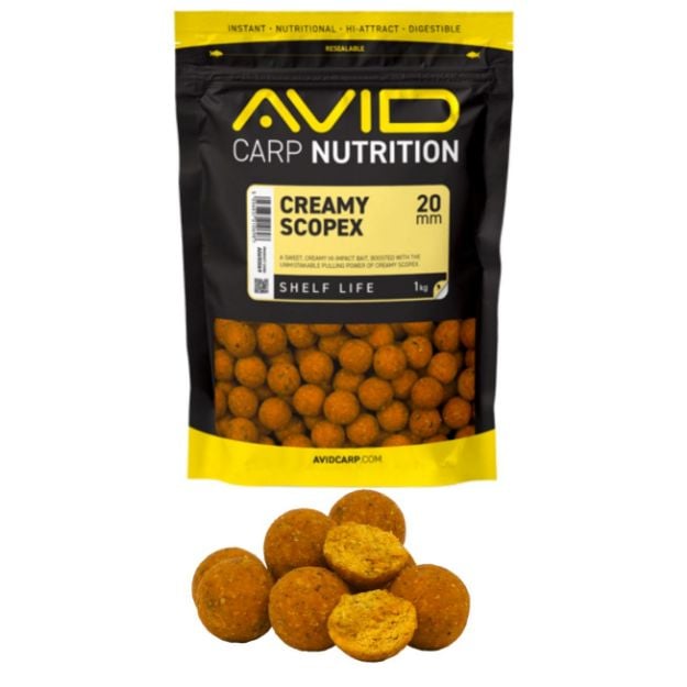 Avid Creamy Scopex boile 1kg 15mm i 20mm slatke boile za ribolov šarana i amura