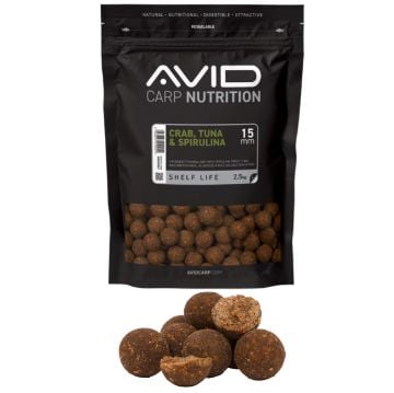 Avid Crab Tuna Spirulina boile 15mm i 20mm proteinska primama za ribolov šarana i amura