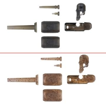 Fox Edges Heli Clips Kit Naturals zelena boja komplet za helikopter montažu u šaranskom ribolovu