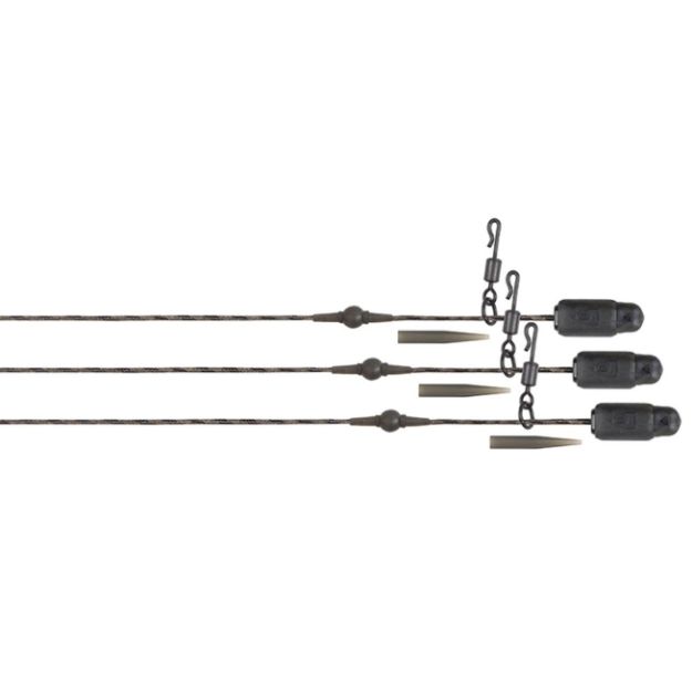 Fox Edges Naturals Heli Clip Rigs 50lb Copper Core gotove helikopter montaže za šarana