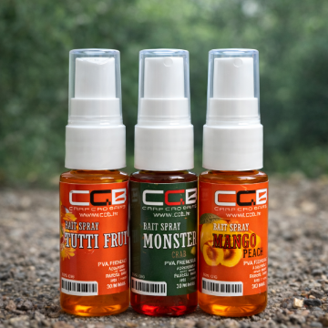 CCB Carp Cro Baits bait spray 30 ml, dip u spreju za pojačavanje atraktivnosti šaranskih mamaca i boila, dostupno u više aroma.