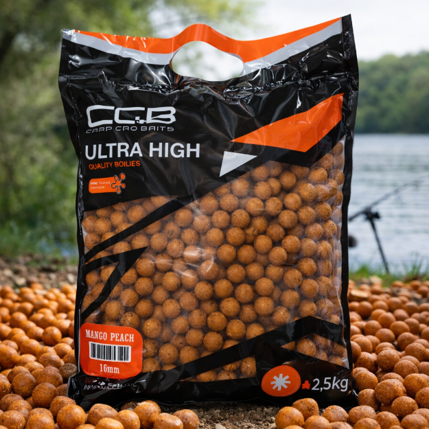 CCB Carp Cro Baits boile 16 mm u pakiranju od 2,5 kg, kvalitetne šaranske boile za brži griz i učinkovitu prihranu.