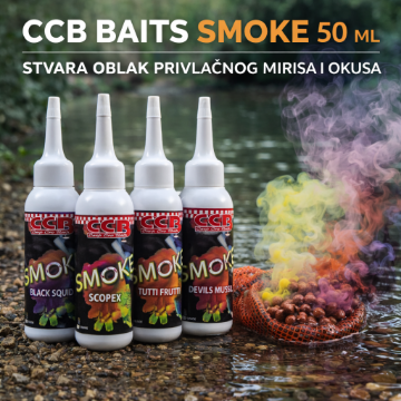 CCB Baits Smoke 50 ml atraktor s efektom dima u vodi za boile, pelete i PVA mamce