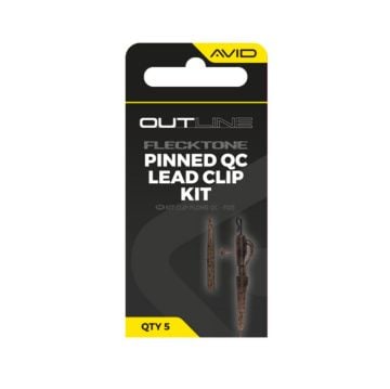 Avid Outline FleckTone Pinned QC Lead Clip Kit za sigurne šaranske sisteme