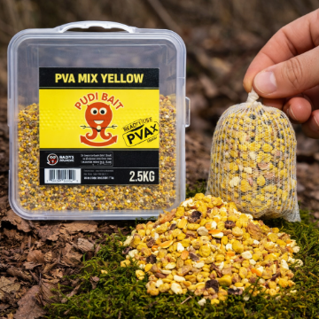 DUDI BAITS PVA Mix Yellow 2.5kg u PVA mrežici – šaranski PVA mix za ribolov