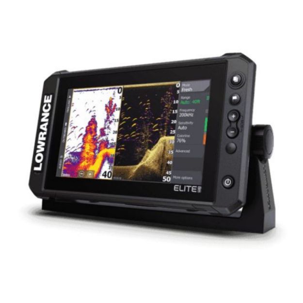 lowrance elite 9 fs fishfinder zaslon