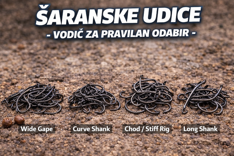 Šaranske udice – kako odabrati pravu (veličine, oblici, prezentacije i brendovi)