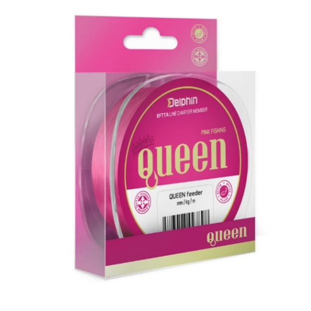 Delphin QUEEN Feeder Pink najlon za ribolov visoke vidljivosti