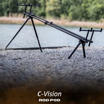 CASTED C-Vision ALU rod pod za 3 štapa s aluminijskom konstrukcijom i buzz barovima 45 cm za šaranski ribolov