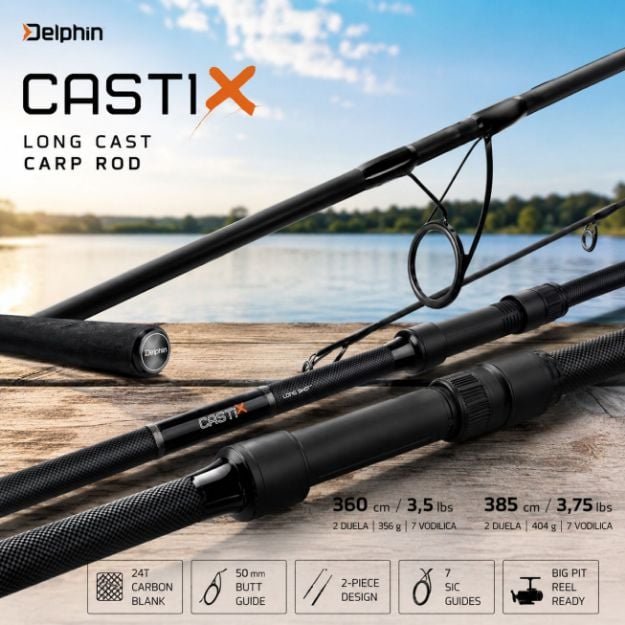 Delphin CASTIX long cast šaranski štap 24T Carbon Blank s 50 mm vodilicom za daleke izbačaje
