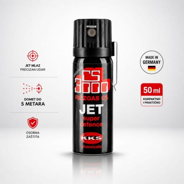 KKS CS 3000 JET suzavac 50 ml s preciznim JET mlazom i dometom do 5 metara za osobnu zaštitu.