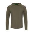 Korda UPF UV majica Dark Khaki s UPF 50 zaštitom, kapuljačom i dugim rukavima za ribolov i aktivnosti na otvorenom.