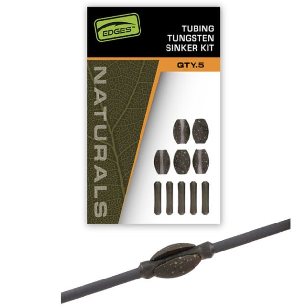 Fox Edges Tubing Tungsten Sinker Kit s volframskim utezima i sleeve cjevčicama za otežavanje tubing navlake tijekom šaranskog ribolova.