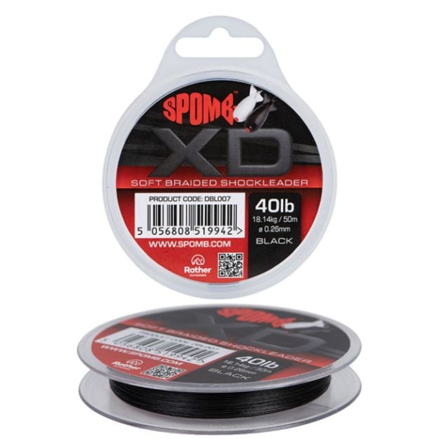 Spomb XD Shock Leader 50 m 40 lb upredeni shock leader promjera 0,26 mm za sigurno zabacivanje Spomb raketa i šaranski ribolov.