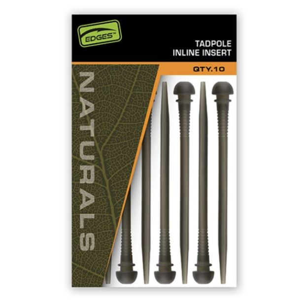 Fox Edges Naturals Tadpole Inline Insert zamjenski umetak za Fox inline olova za polu-fiksne Shocker montaže, Naturals zelena boja, 10 komada.